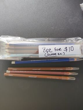 Assorted Lip/Liner Pencils Set - Brown & Blue Shades 8pc Bundle
